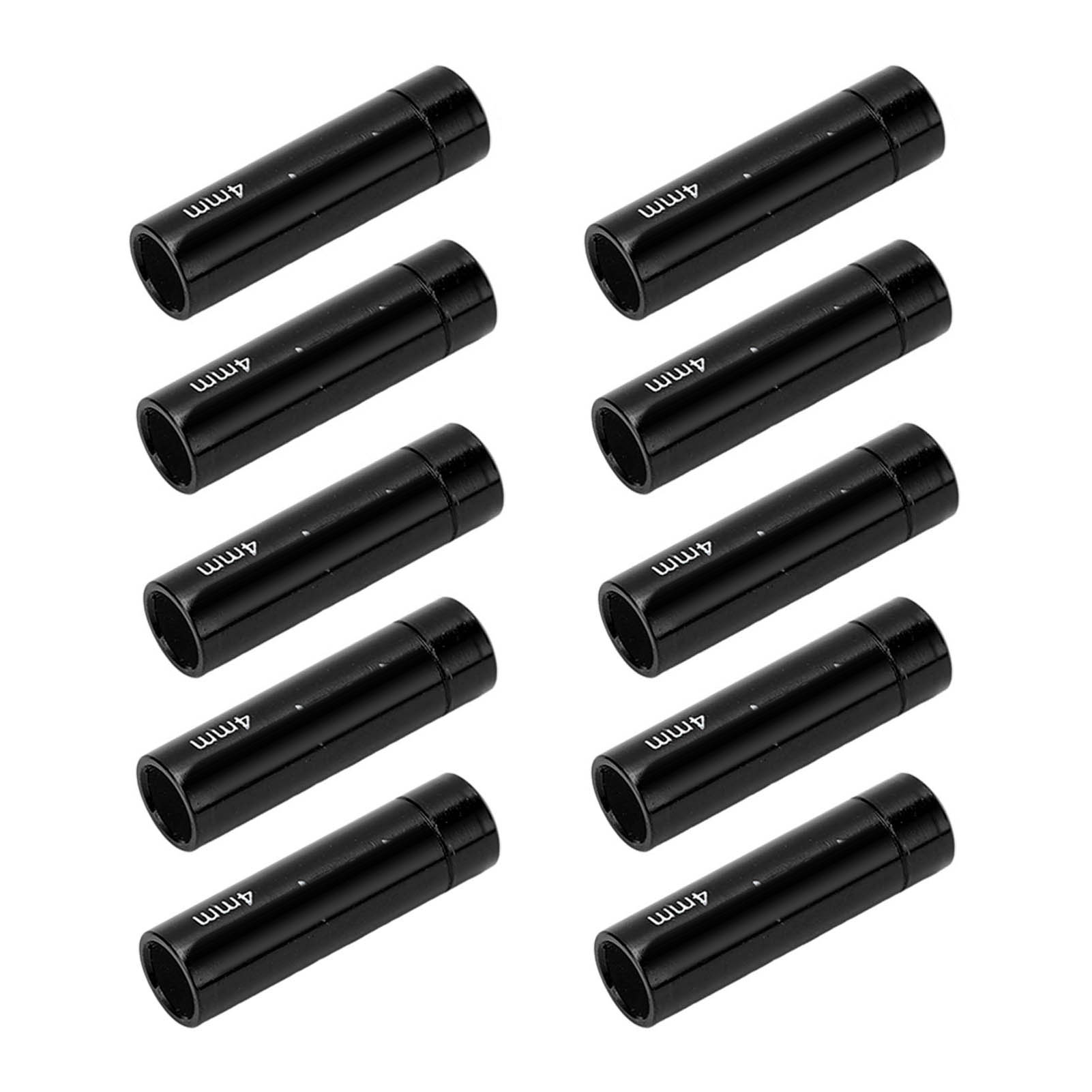Packung Mit 10 Schaltzugenden Aus 4 Mm Aluminiumlegierung Für Rennräder Und Mountainbikes, Schwarz.