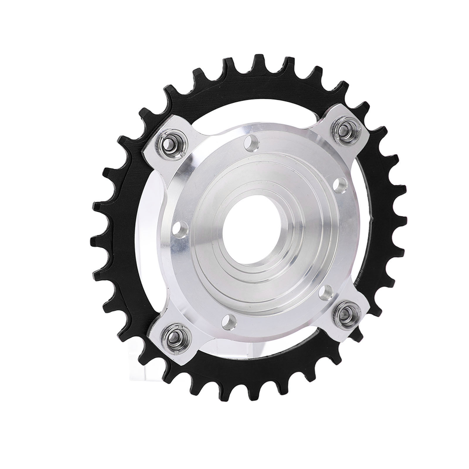 32-zahn-kettenblatt (104 Mm Lochkreis), 104 Mm Lochkreis-ritzeladapter, Umrüstsatz Für 32-zahn-kettenblätter (positiv/negativ) Für Tongsheng-mittelmotoren, Schwarz