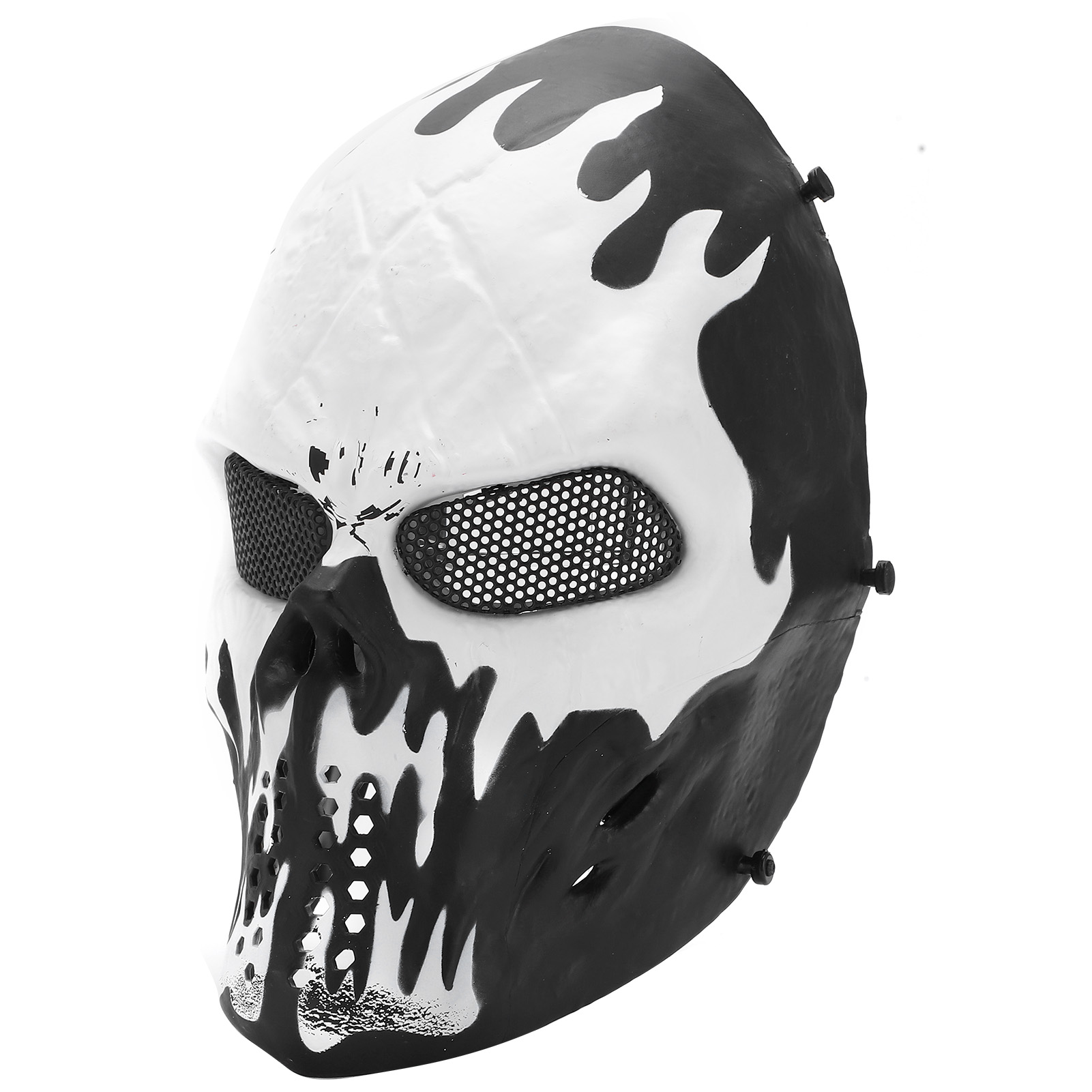 M06 Bb Vollgesichtsmaske Mit Gruseligem Totenkopf-design Und Augenschutz Für Halloween