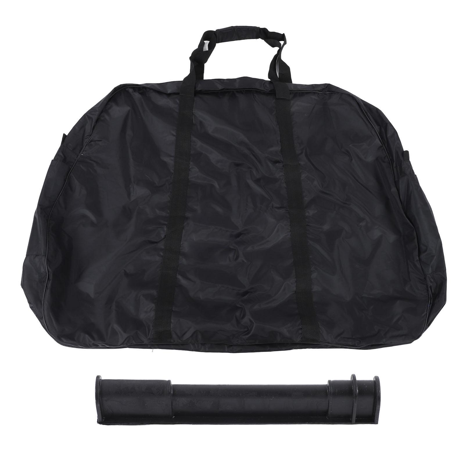 Dicke, Schwarze Nylon-fahrradtasche Für Rennräder Und Mountainbikes, Tragbar Und Mit Einem Schutzrahmen Für Die Gabel.