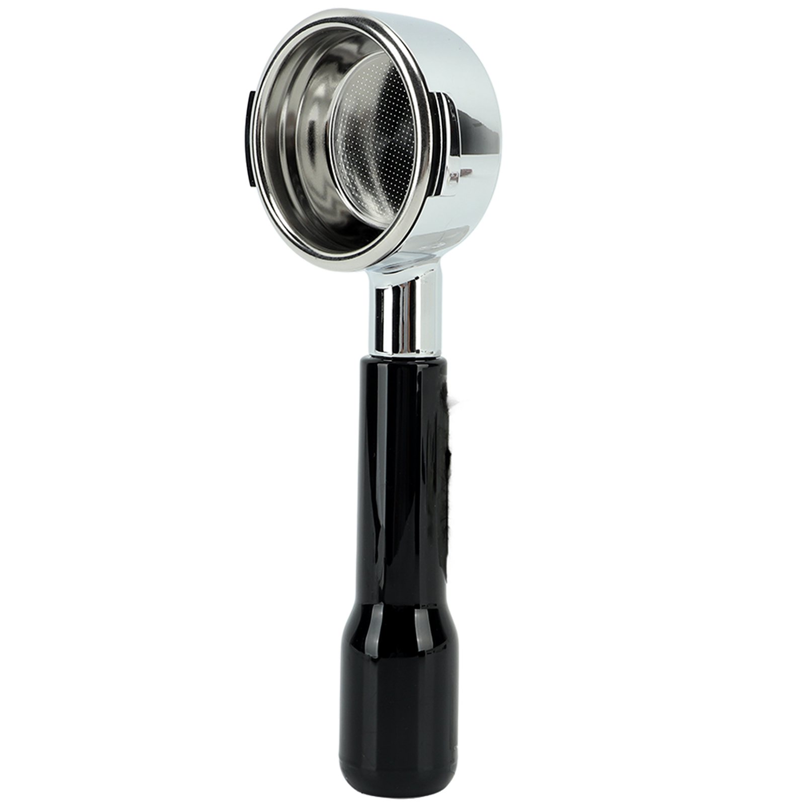 58 Mm E61 Einlagiger Filterkaffeehalter, Bodenlos, Für Den Heim- Und Cafégebrauch, Schwarzer Kunststoff C2.