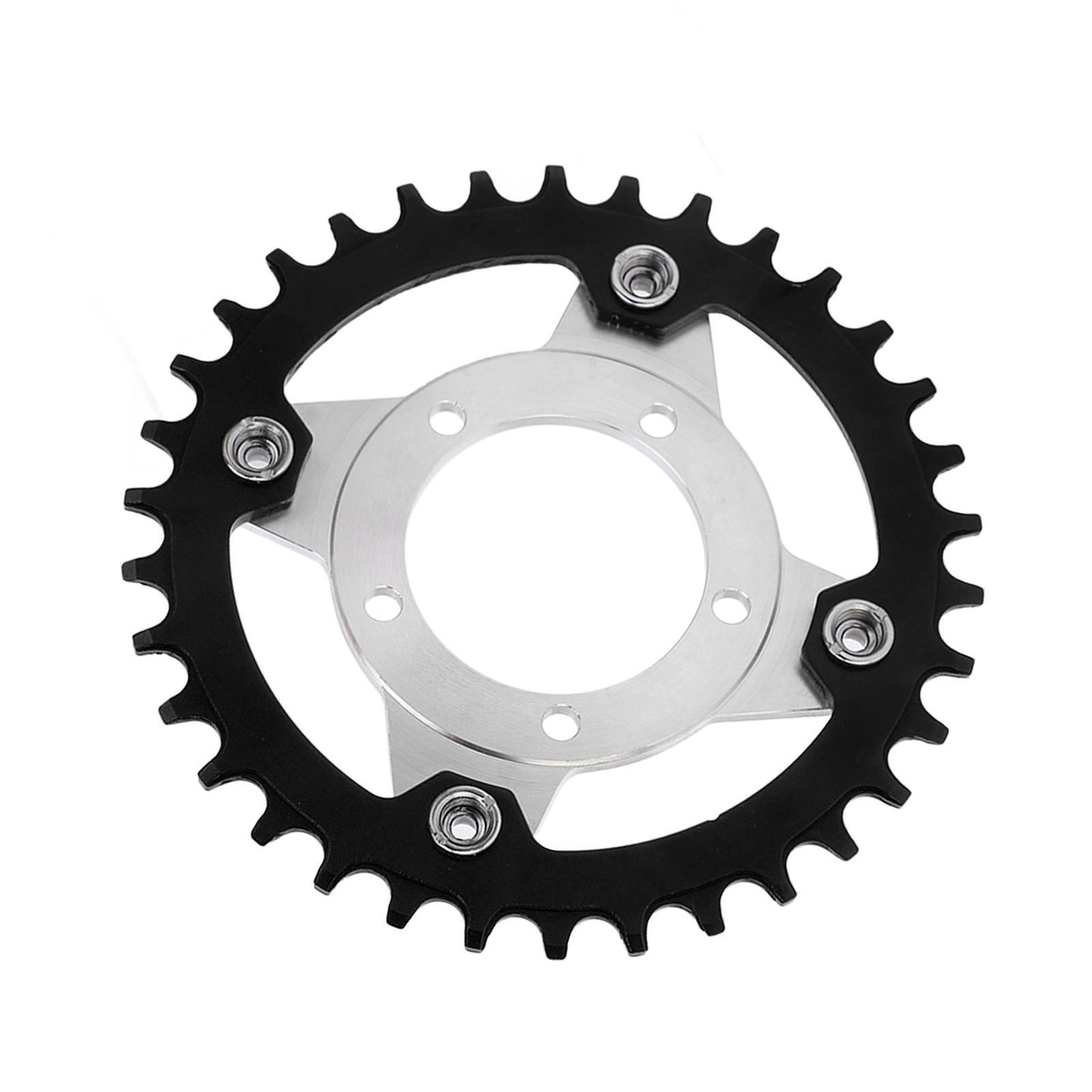 34-zahn-kettenblatt (104 Mm Lochkreis) Und Adapter Für E-bikes, Kompatibel Mit Bafang Bbs01/bbs02 Mittelmotoren, Schwarz