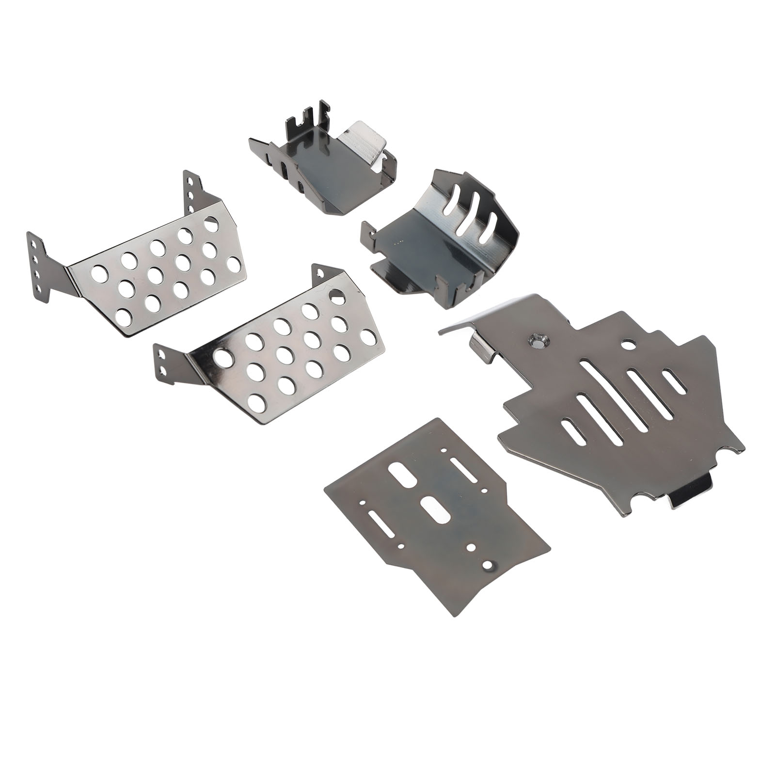 Schwarzes Edelstahl-rc-chassis-schutzset, Achsenschutz, Unterfahrschutz Für Traxxas