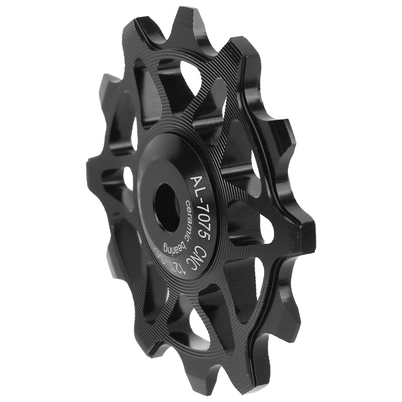 Meroca 12-zahn-schaltwerksröllchen, Gedichtetes Aluminiumlager, Für Mountainbikes, Schwarz