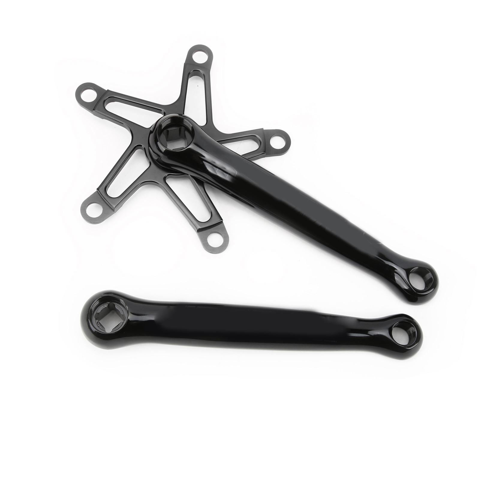 Bolany Vierkantkurbelgarnitur, 130 Mm Lochkreis, 1-fach Kettenblatt, Ersatzteile Für Falträder, Schwarz