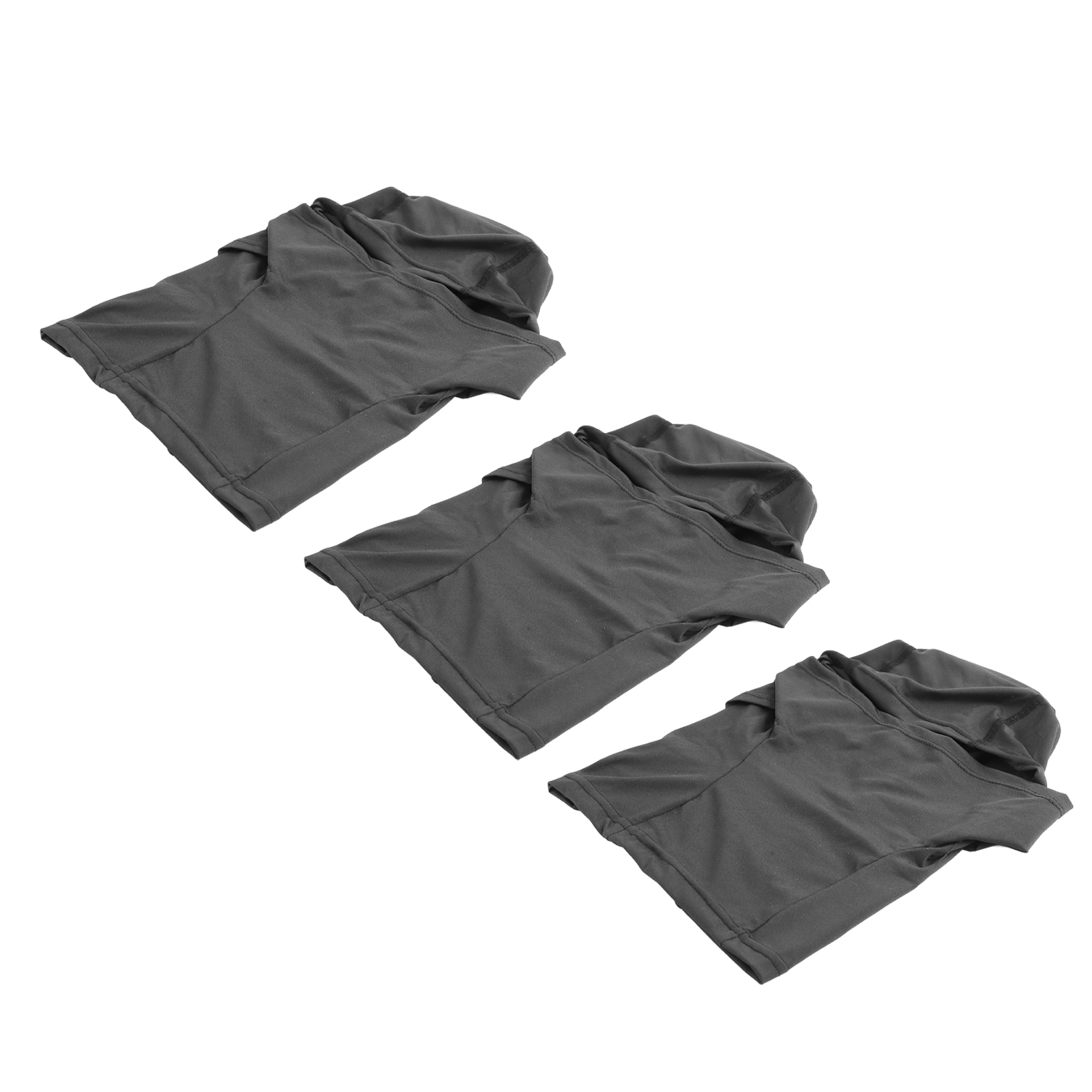 3er-pack Elastische, Atmungsaktive Und Schnelltrocknende Fahrradmasken Mit Uv-schutz, Schwarz.