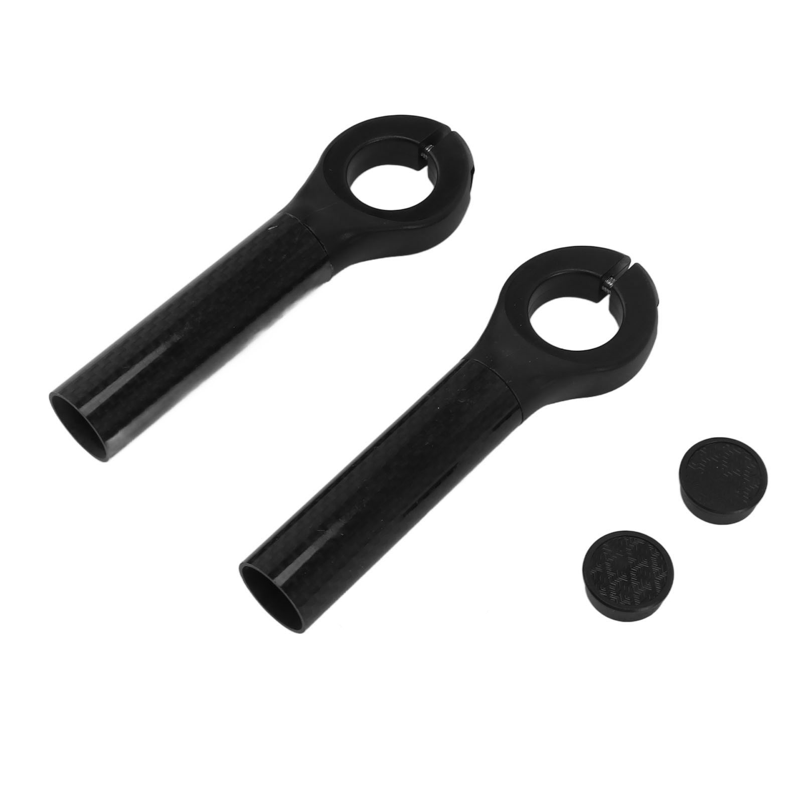 Paar Lenkerendkappen Mit Schutz, Aus Kohlefaser, Für Mountainbike-lenker Mit 22,2 Mm Durchmesser (schwarz).