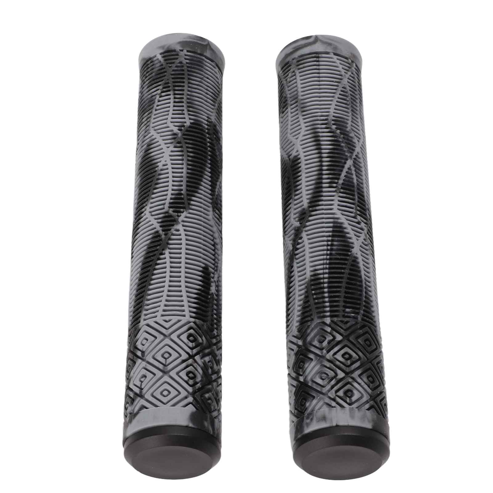 22,2 Mm Tpe-gummigriffe Für Mountainbikes, Weicher Und Rutschfester Lenkerschutz Mit Arretierbaren Lenkerenden, Grau Und Schwarz.