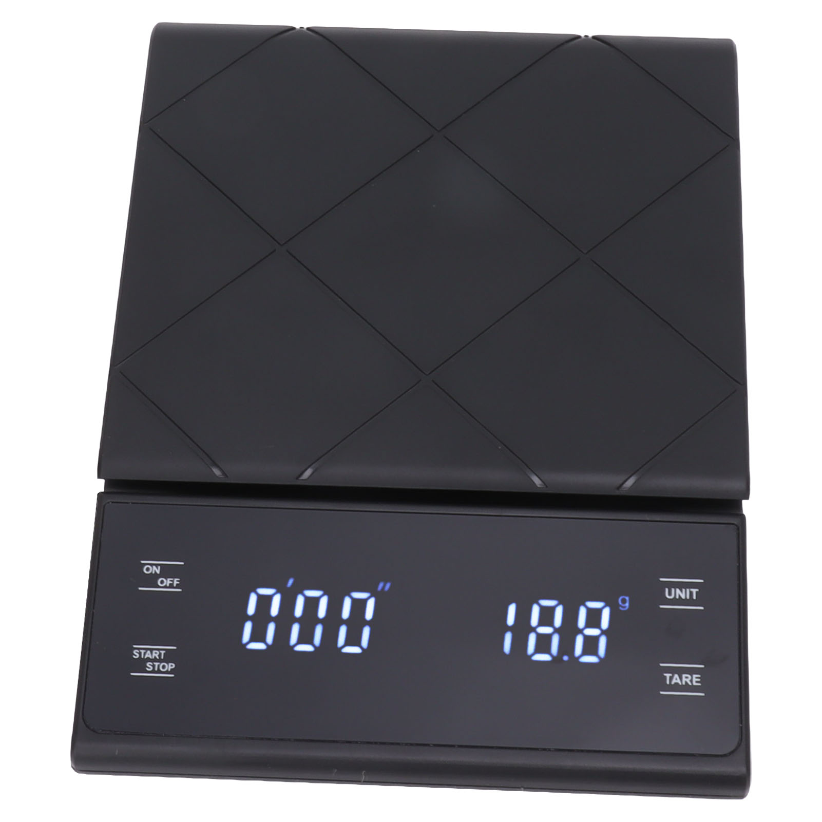 Digitale Kaffeewaage 3 Kg 0,1 G, Wasserdicht, Touchscreen, Mit Timer, Für Küche, Café Und Bäckerei, Schwarz.