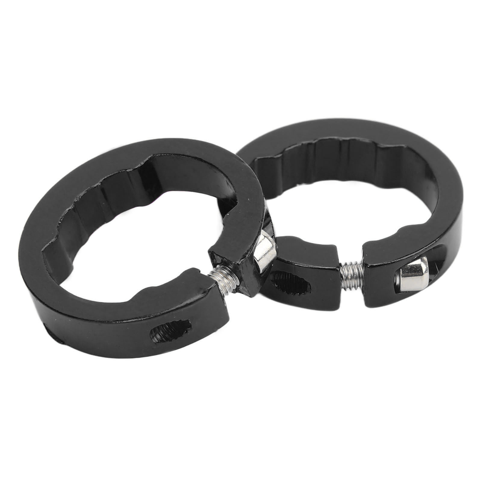 Set Aus 2 Fahrradlenker-klemmringen Aus Aluminiumlegierung, Ästhetisch Und Praktisch, Für 22,2 Mm Fahrradlenker, Schwarz.