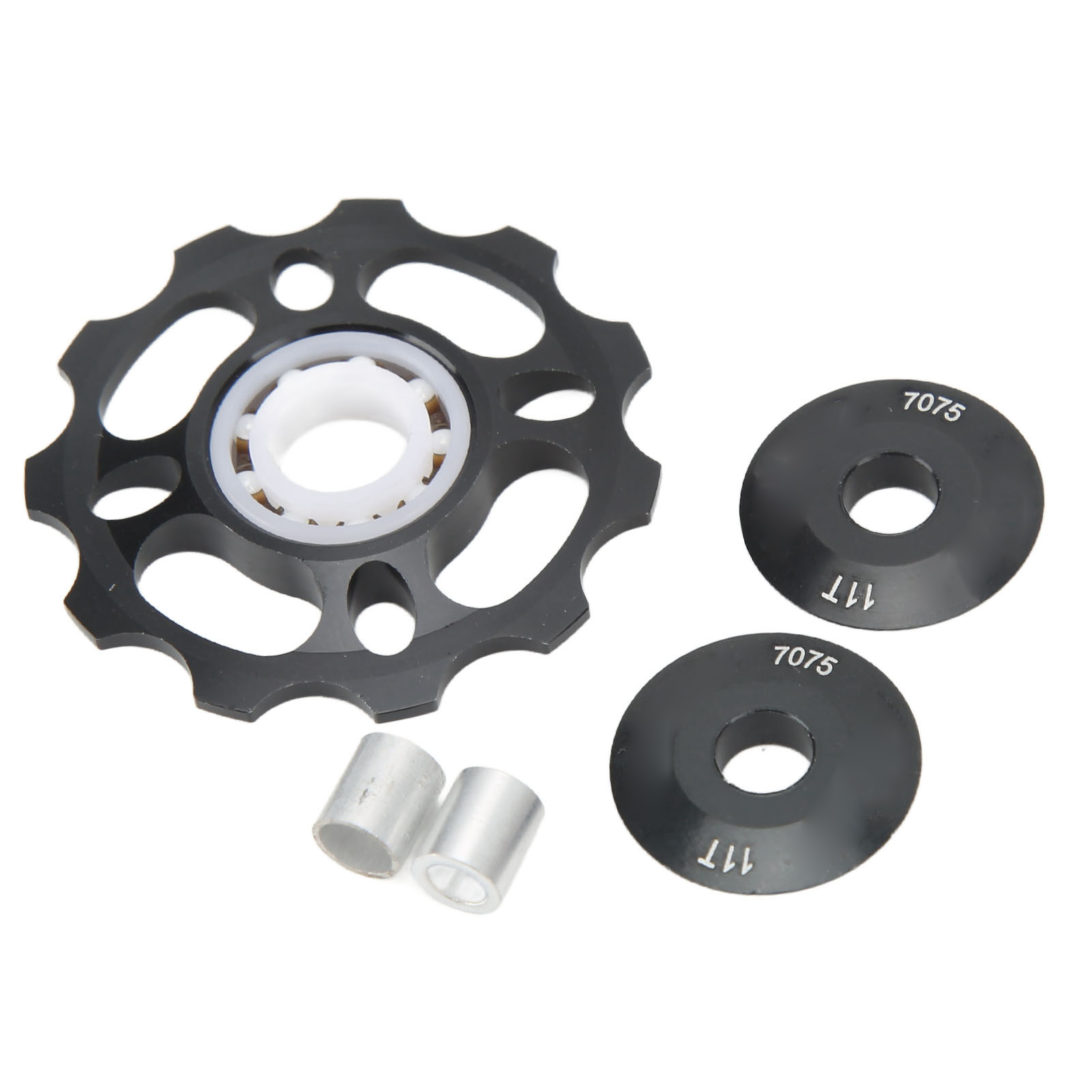 11-zahn-schaltwerksröllchen Mit Keramiklagern, Aus Cnc-gefräster Aluminiumlegierung, Für 8-, 9-, 10- Und 11-fach-schaltwerke, Schwarz.