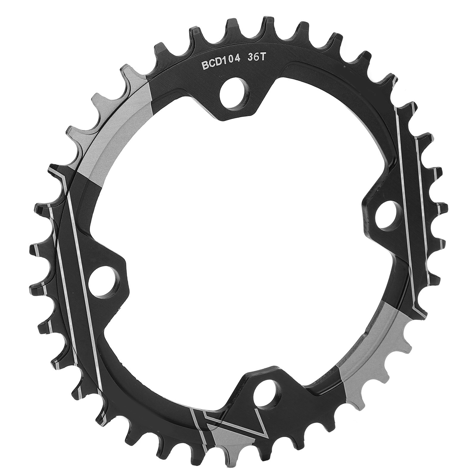 Lebycle 36t Kettenblatt Für Mountainbikes, Verschleißfest, 104 Mm Lochkreis, Zwei Zähne, Schwarz