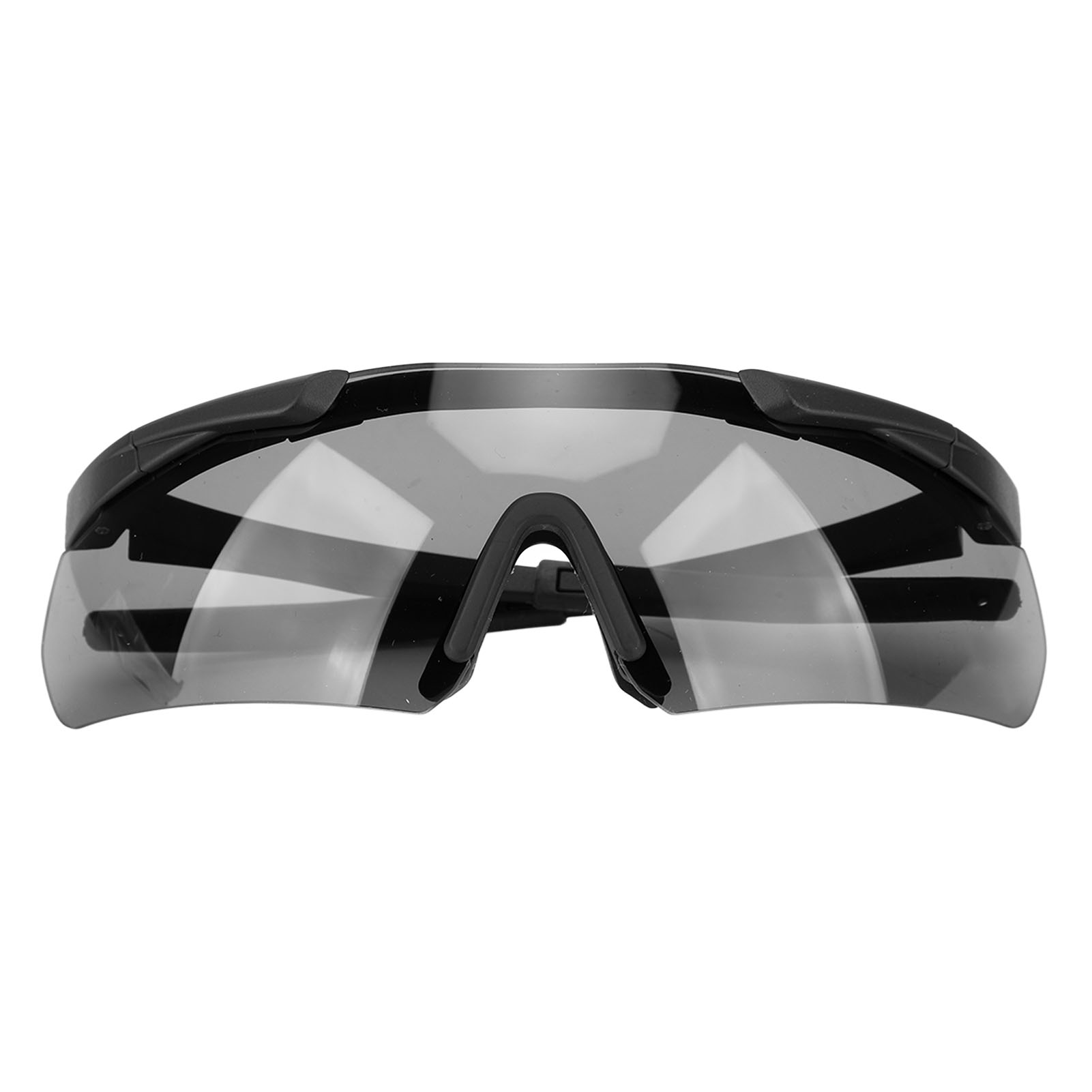 Winddichte Unisex-outdoor-sportbrille, Austauschbare Gläser, Inklusive Hartschalenetui, Schwarz.
