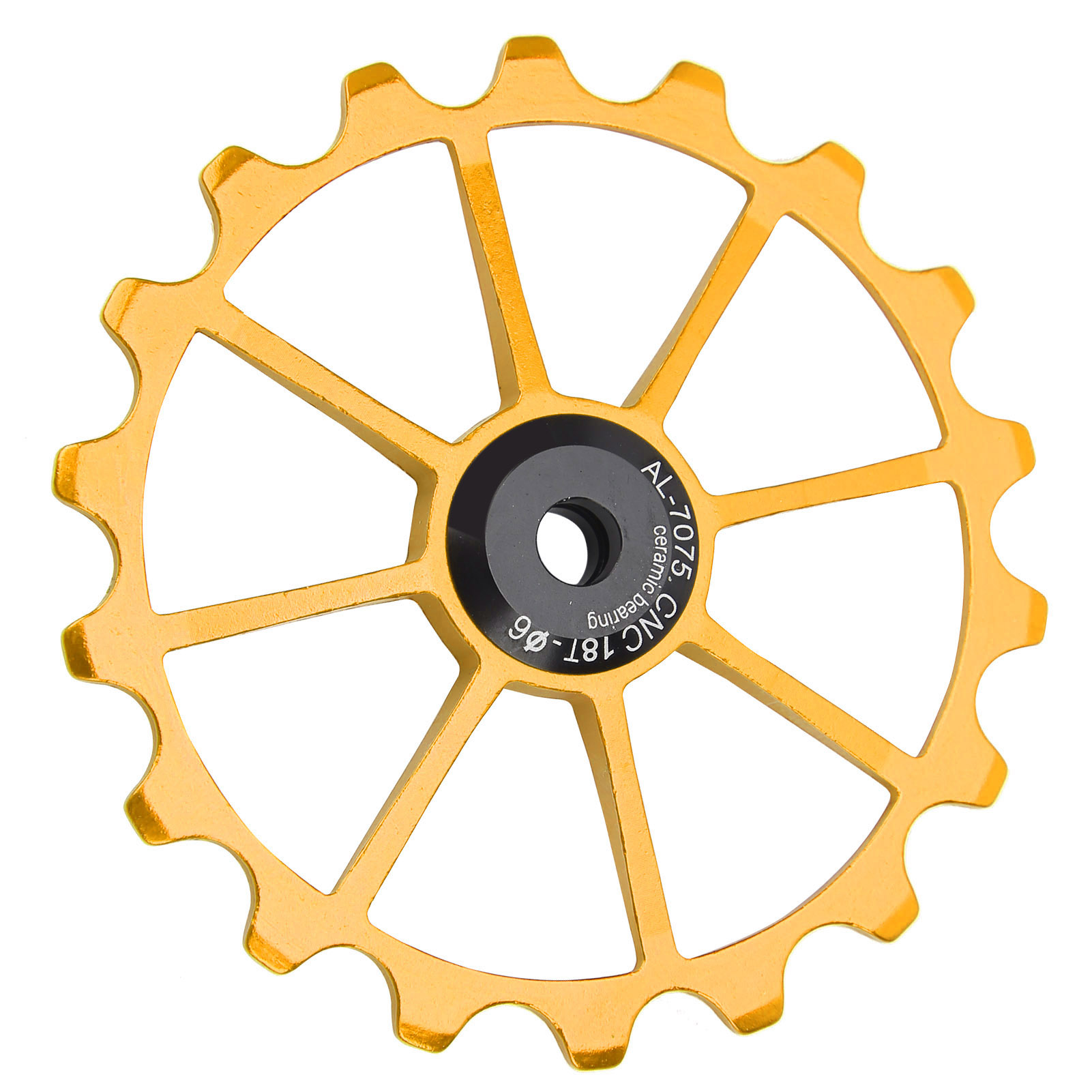 Meijun 18t Mountainbike-schaltwerksröllchen Mit Keramiklager Aus Aluminiumlegierung, Gold