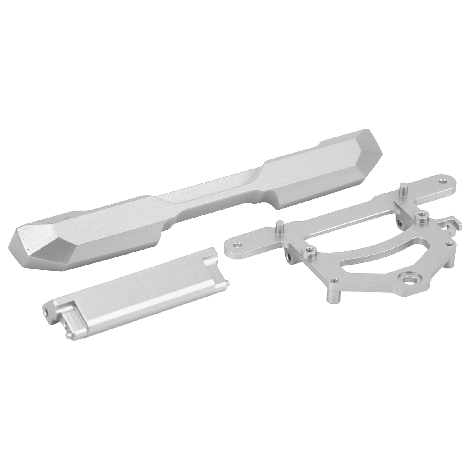 Heckstoßstangen-set Aus Metall Für Rc-cars, Ersatzteile Aus Aluminiumlegierung Für Axial Scx24 Und Ford Bronco 1/24 Rc Crawler, Silberfarben