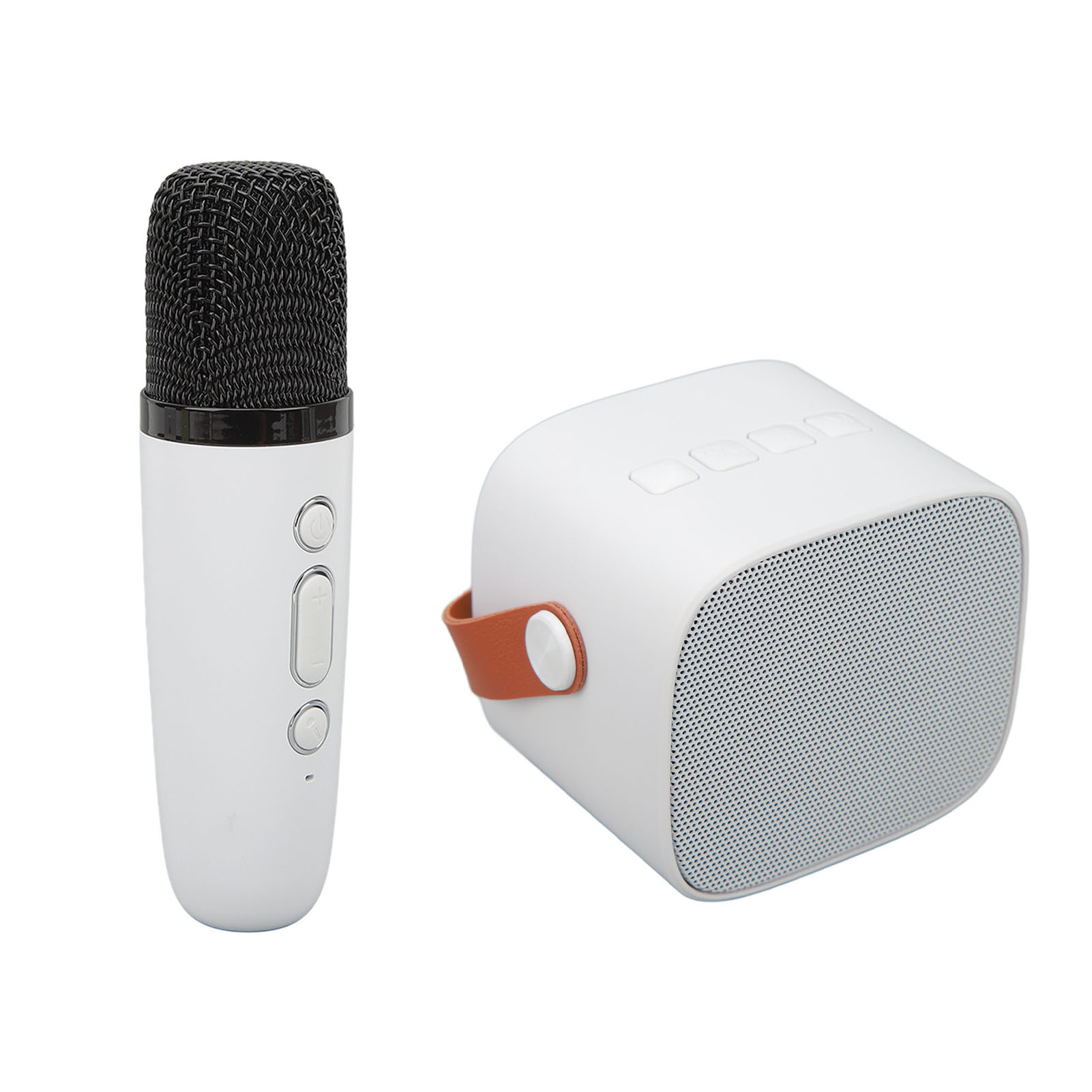 Mini Tragbarer Kabelloser Bluetooth-lautsprecher Mit Mikrofon Für Karaoke, Ideal Für Hauspartys Und Geburtstage (weiß).