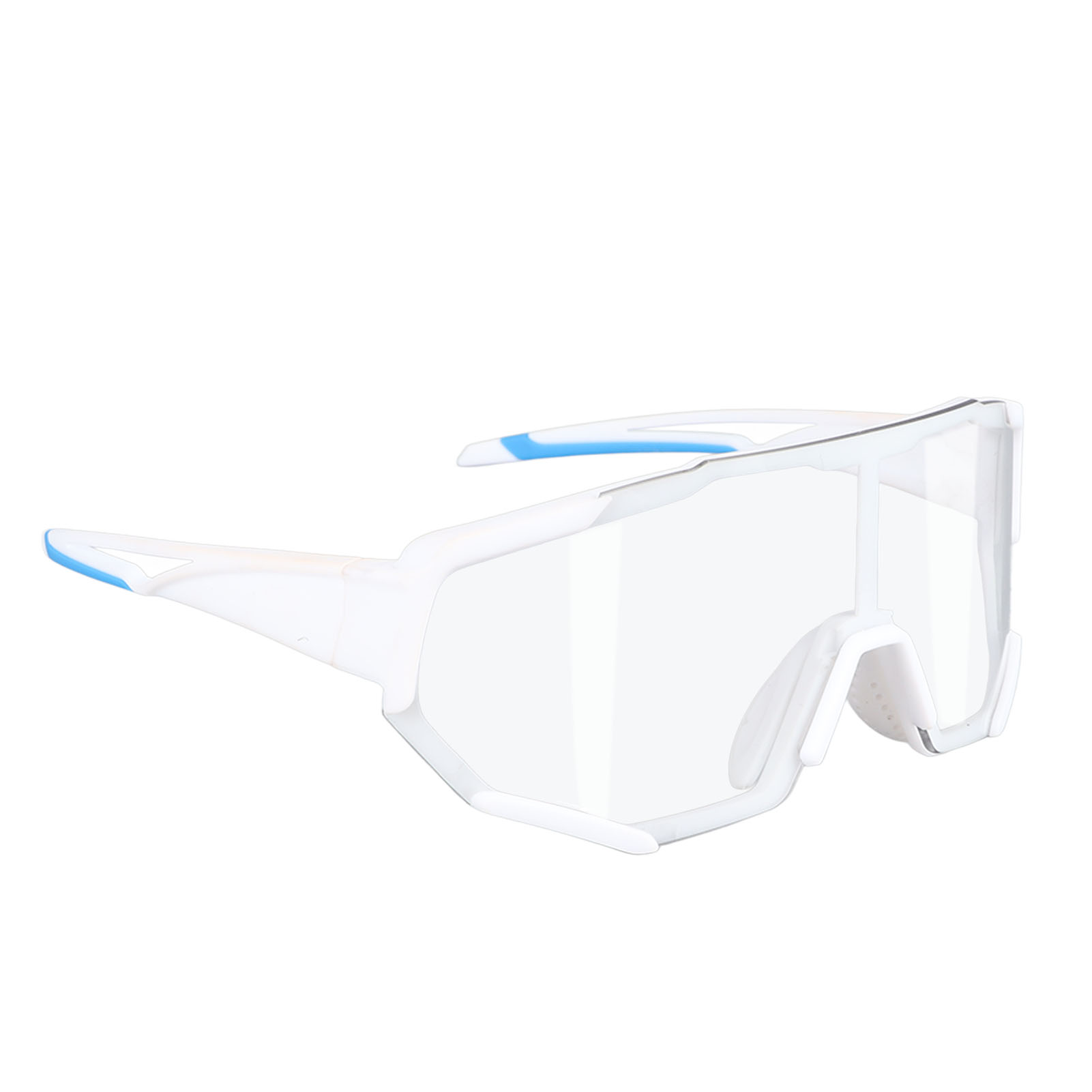 Tr90 Fahrradbrille Mit Uv-schutz, Einfarbiger, Farbwechselnder Polycarbonatrahmen, Für Radfahren, Laufen Und Angeln (weiß).