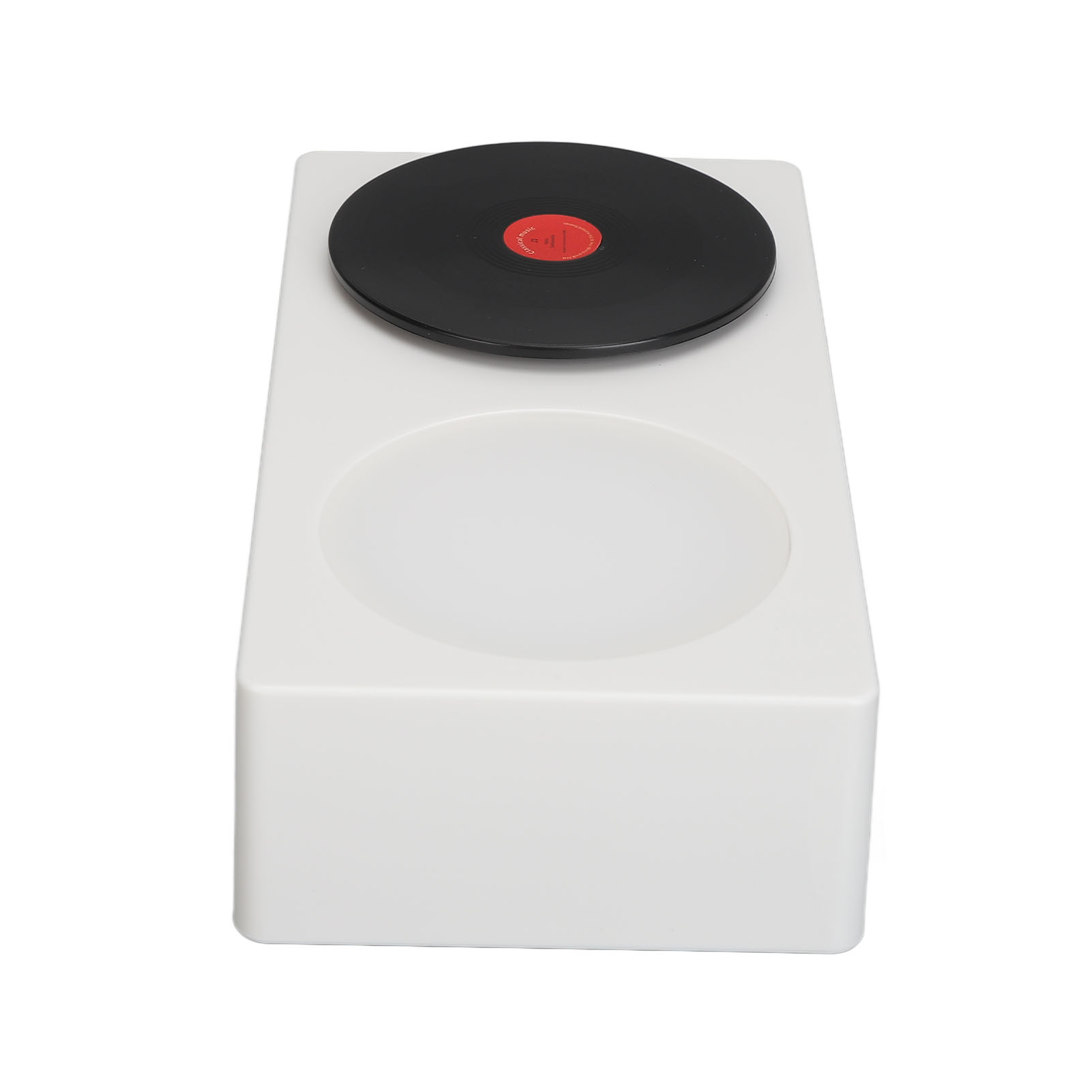 Weißer Bluetooth-lautsprecher, Erstklassiger Klang, Eleganter Kleiner Vintage-plattenspieler Mit Integriertem Nachtlicht, Ideal Für Zuhause Oder Büro.