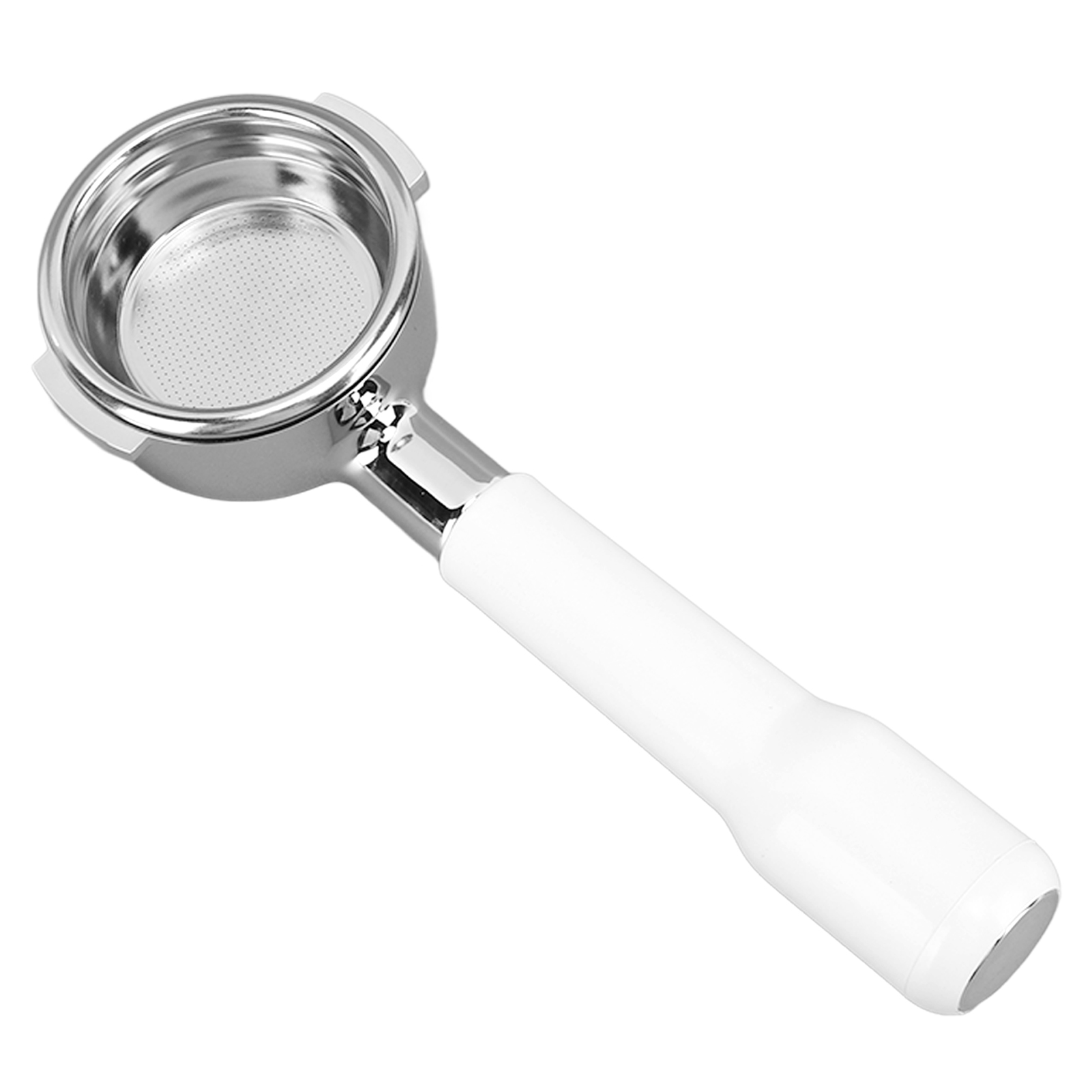 58 Mm E61 Einlagiger, Bodenloser Kaffeefilterhalter Für Den Heim- Und Cafégebrauch, Weißer Kunststoff C2