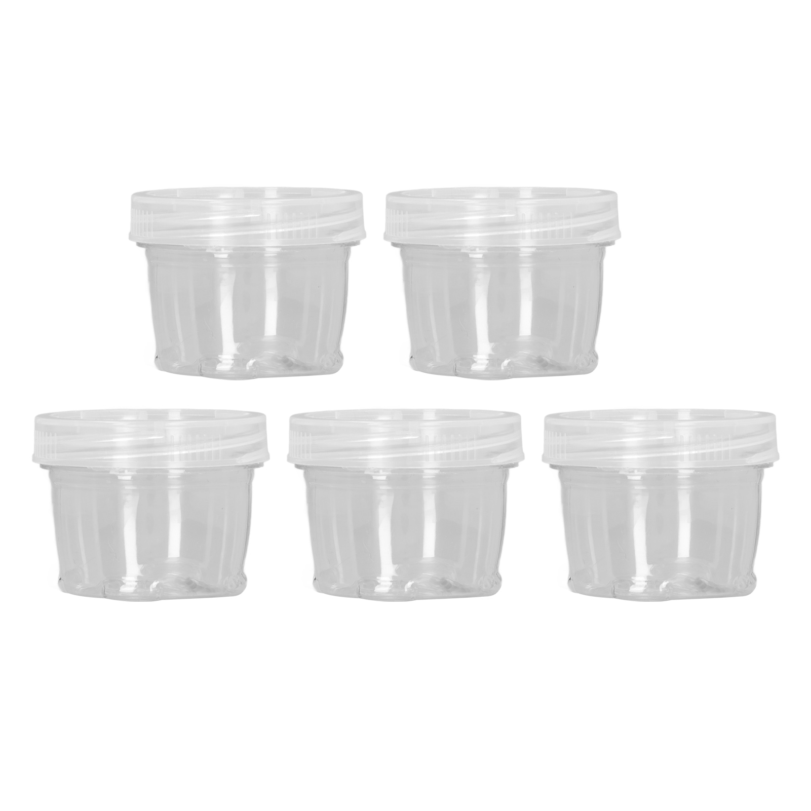 Set Mit 5 Transparenten, Lebensmittelechten Pet-gewürzdosen Für Camping, 40 Ml, Tragbar, Gewürzspender Für Picknicks Und Grillabende Im Freien, Weiß