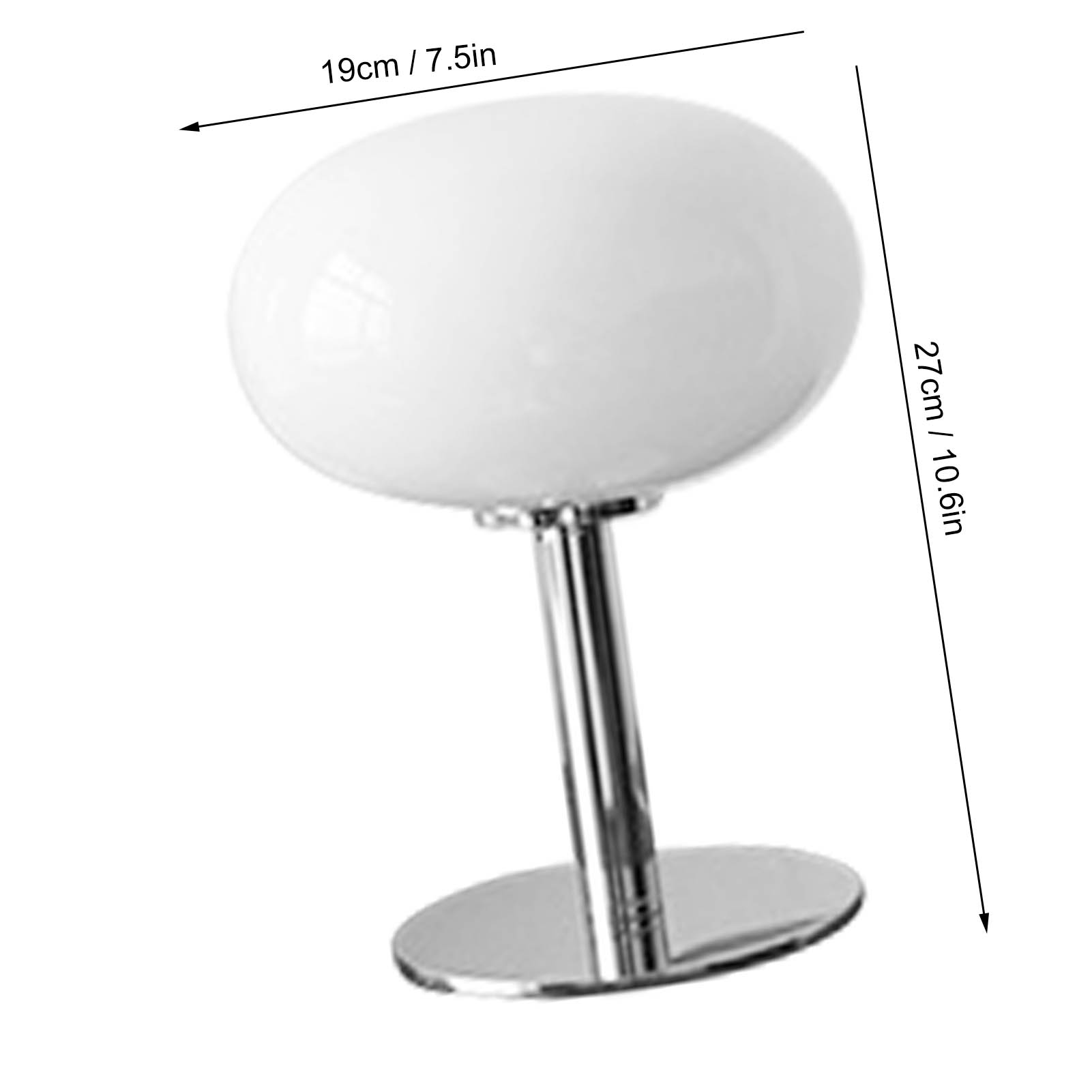 Weiße Nachttischlampe Mit Eisenfuß, Niedliche Form, Schlicht Und Modern. Druckknopfschalter.
