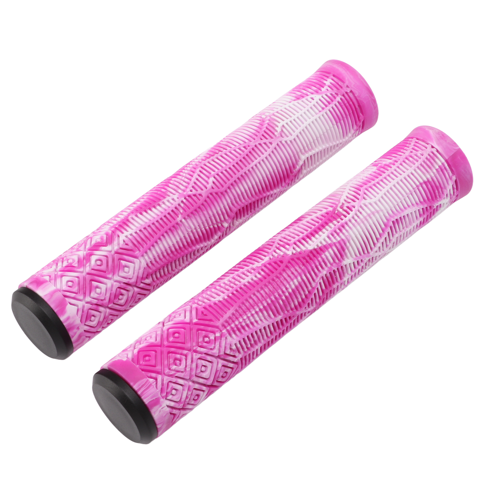 22,2 Mm Tpe-gummigriffe Für Mountainbikes, Weicher Und Rutschfester Lenkerschutz Mit Arretierbaren Lenkerenden, Pink, Lila, Weiß