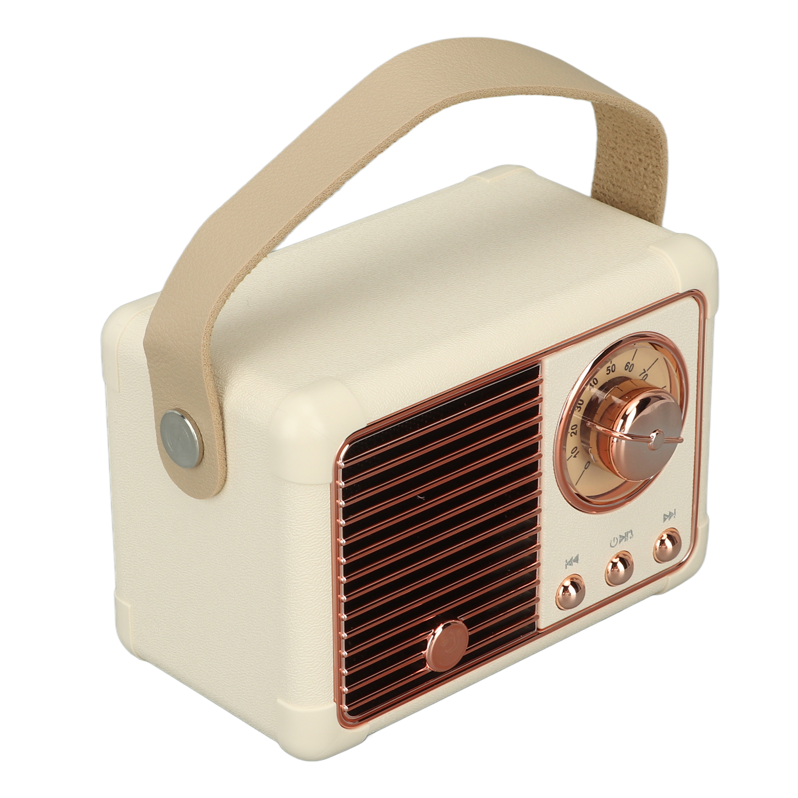 Retro-bluetooth-lautsprecher, Vintage-stil, Kleiner Tragbarer Kabelloser Weißer Lautsprecher, Ideal Für Küche, Büro, Schlafzimmer Oder Im Freien.