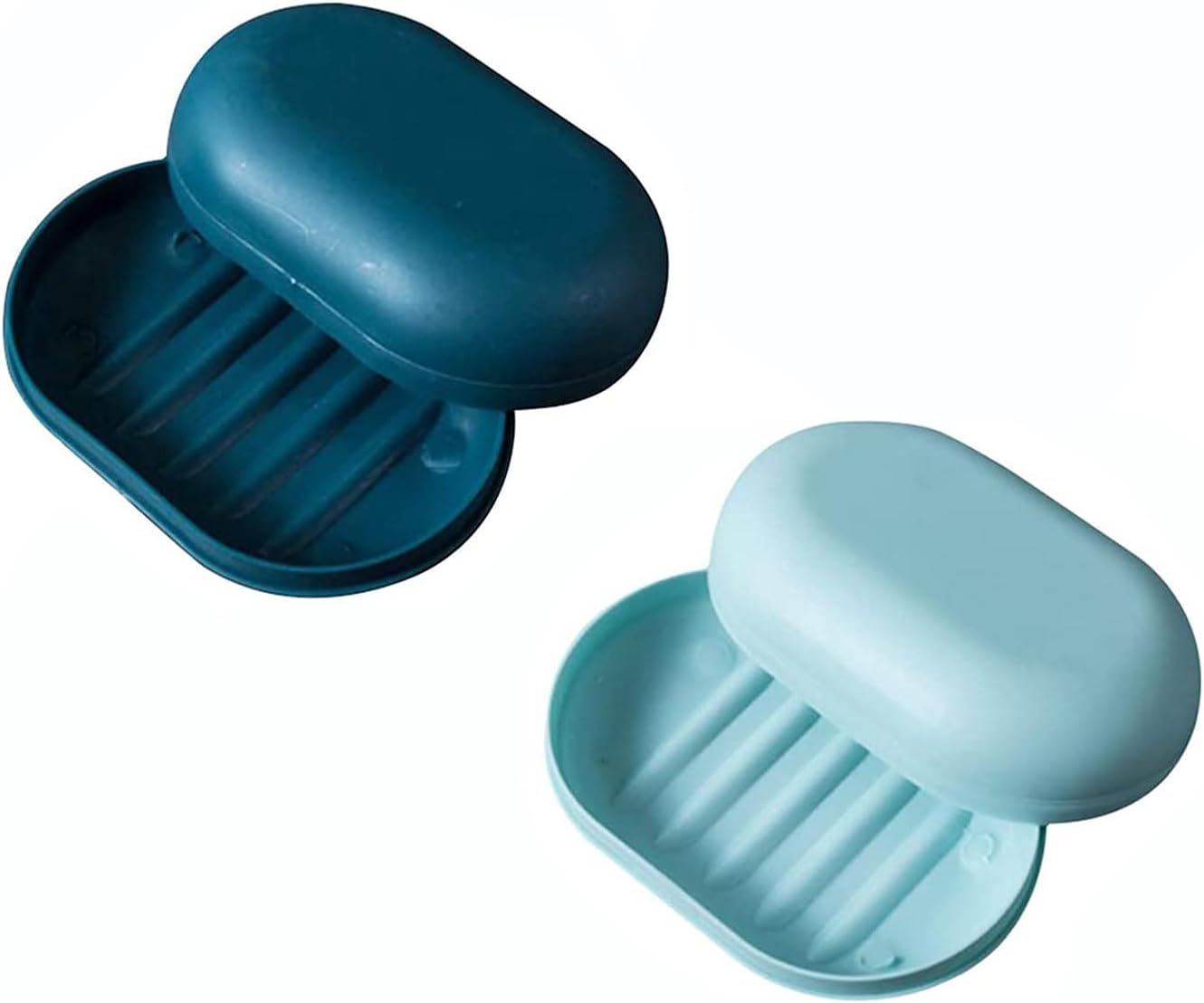 Reiseseifenschalen Mit Deckel (2er-set) – Auslaufsichere Seifenschalen Für Dusche, Reisen, Wandern, Badezimmer, Schule Und Mehr
