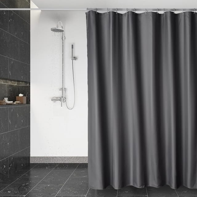 Dunkelgrauer, Schnelltrocknender Duschvorhang, 180 X 200 Cm, Wasserdicht, Maschinenwaschbar, Polyester