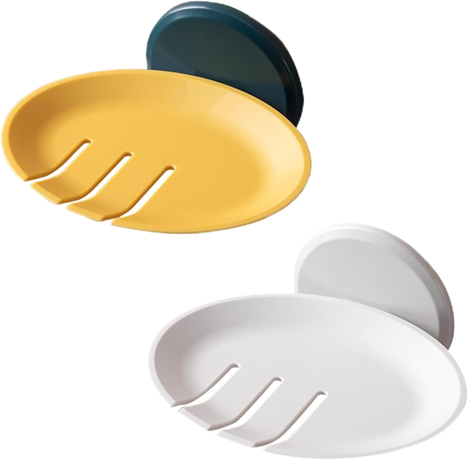 Seifenschale – Set Mit 2 Wandmontierten Seifenboxen Aus Kunststoff, Kein Bohren Erforderlich, Für Dusche, Badezimmer, Küche, Hält Seife Trocken