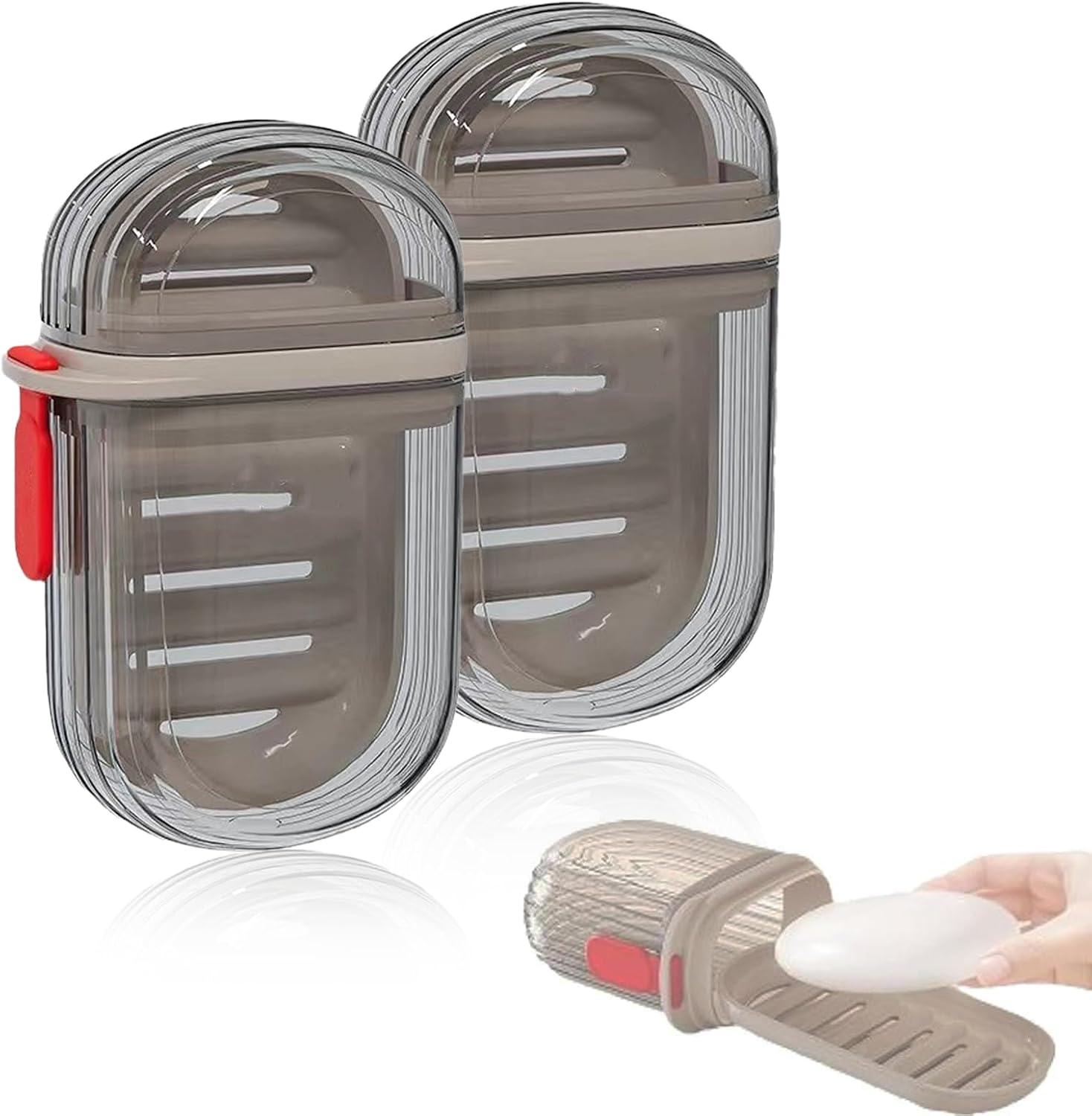 Auslaufsichere Und Wasserdichte Seifenschalen Mit Abtropffläche (2er-set) – Ideal Für Zuhause, Badezimmer, Reisen, Camping Und Outdoor-aktivitäten