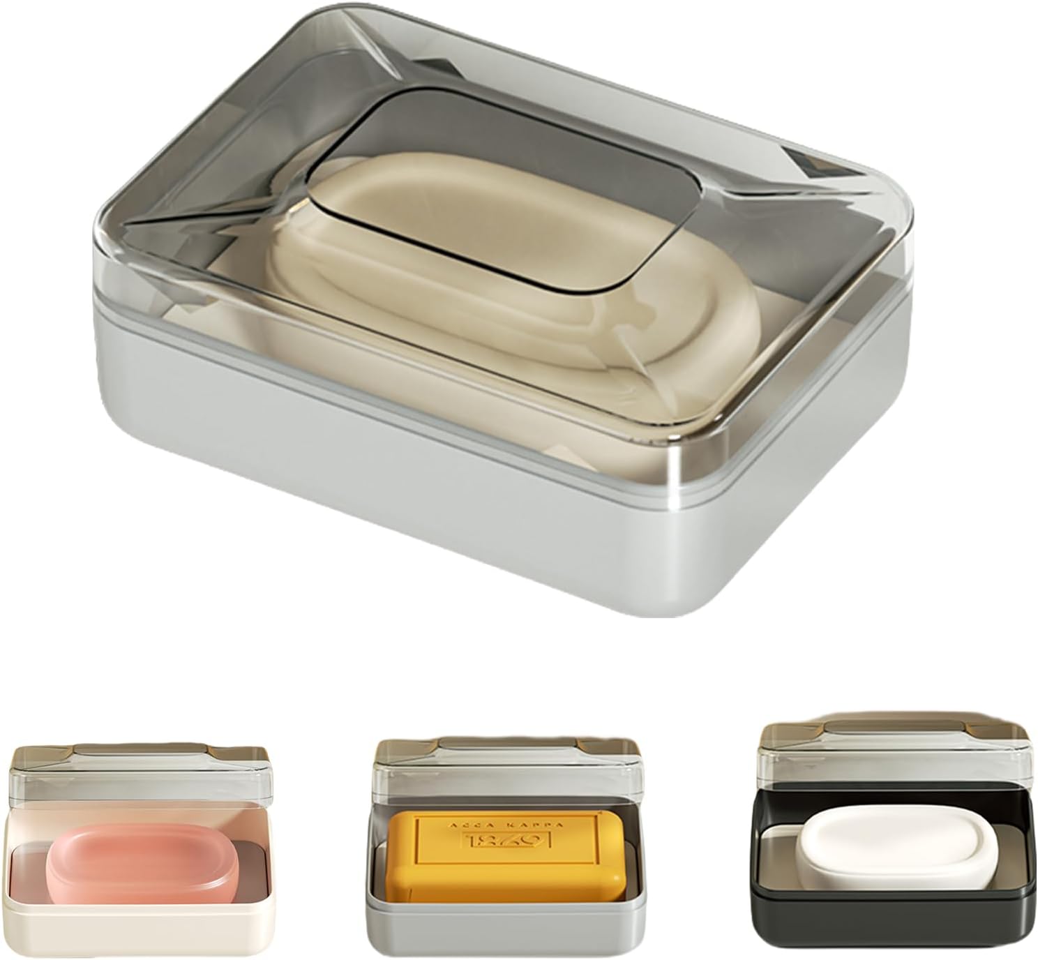 Doppelwandige Seifenschale Mit Deckel, Tragbar, Wasserdicht Und Versiegelt, Ideal Für Zuhause Und Badezimmer.