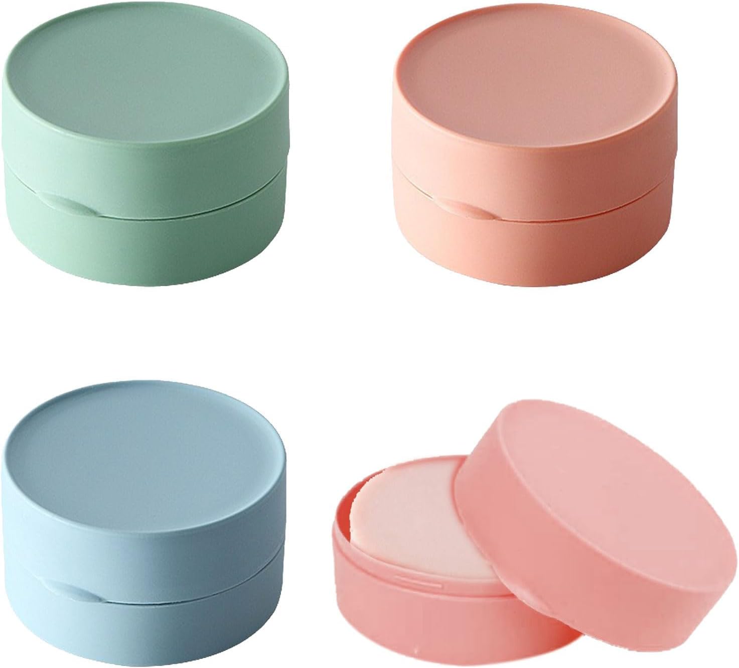 Runde Seifenschalen, 3er-set Zur Aufbewahrung Von Festem Shampoo, Reiseseifenschalen, Tragbare Seifenschalen Mit Deckel