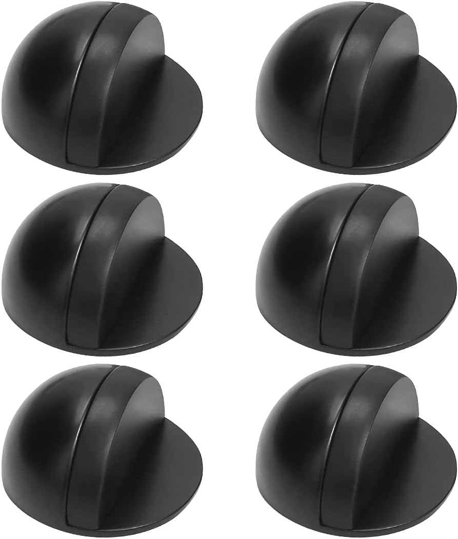 Türstopper, 6 Stück Selbstklebende Türstopper, Türblock Zum Aufkleben, Bodenstopper, Türstopper Zum Schutz Von Möbeln, Schwarz