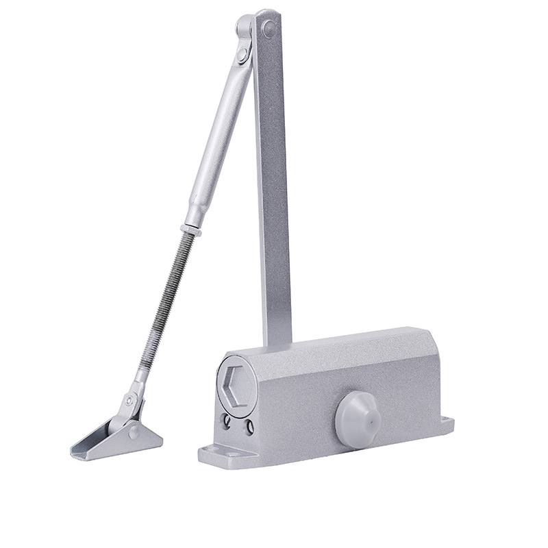 Türschließer Mit Scherenarm, Schließkraft 2 Bis 4 (bis Zu 80 Kg), Zahnstangenantrieb, Silberfarben