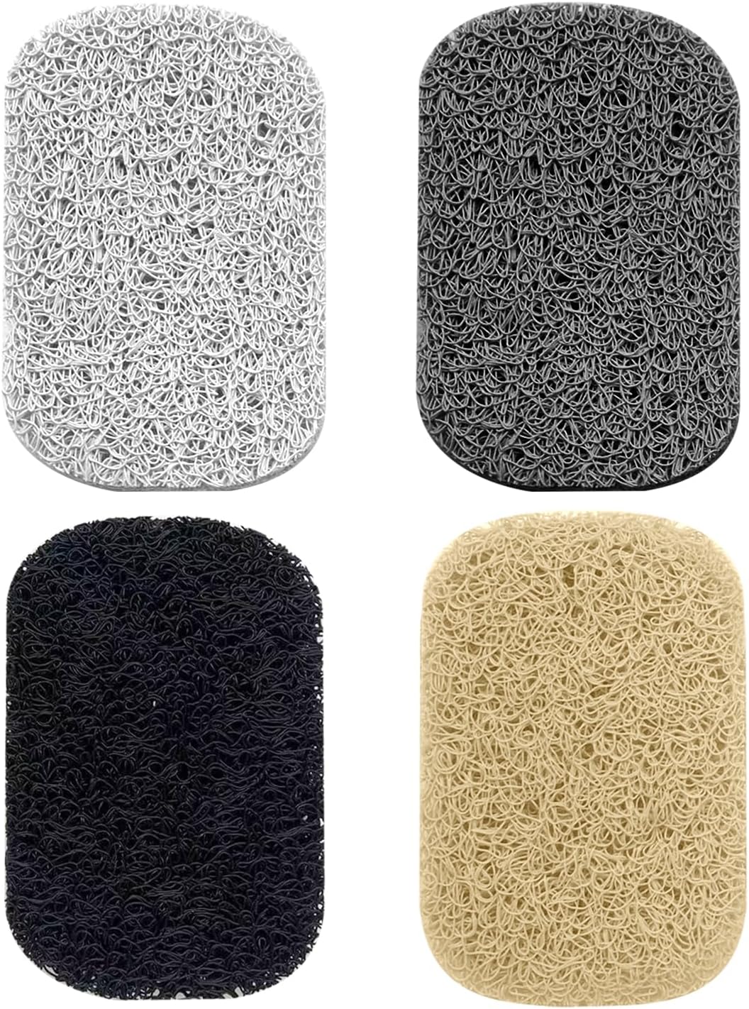 Set Mit 4 Seifenschalen Aus Luffa, Seifenhalter, Rutschfest, Wiederverwendbar, Schnelltrocknend, Perfekt Fürs Badezimmer.