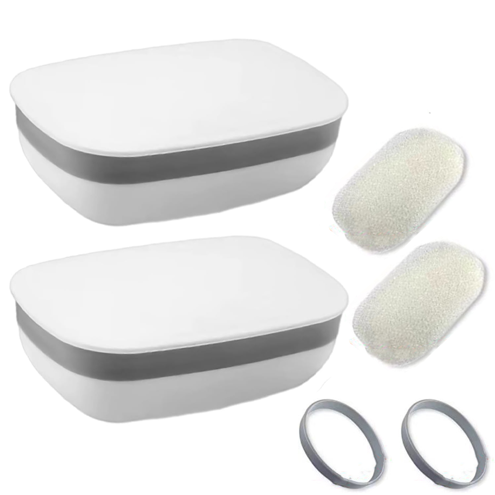 2-teilige Seifenschale Mit Einlagen, Wasserdichter Aufbewahrungsbox, Deckel Und Tragbarem Behälter.