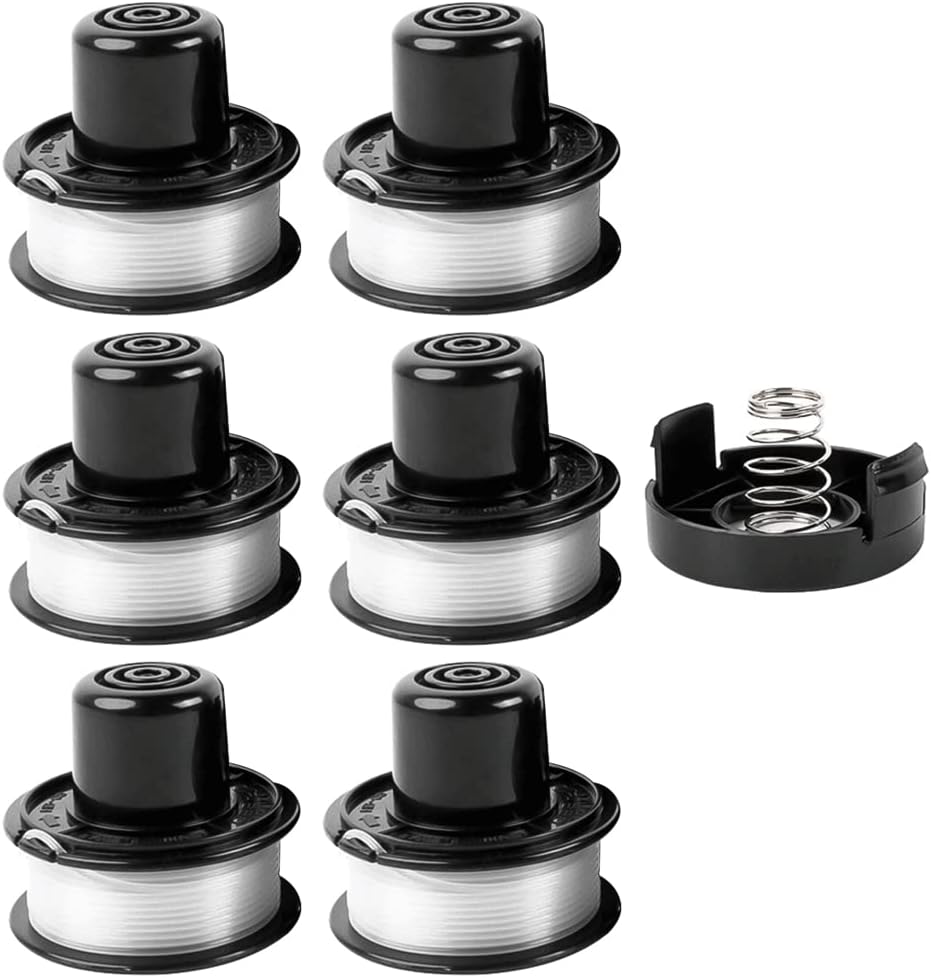 Packung Mit 6 Ineasicer 6,1 M Ersatz-trimmerfadenspulen Für Black & Decker Rs-136-bkp/682378-02 Freischneider Mit Automatischer Fadenzufuhr Für Gl250/gl310/gl360