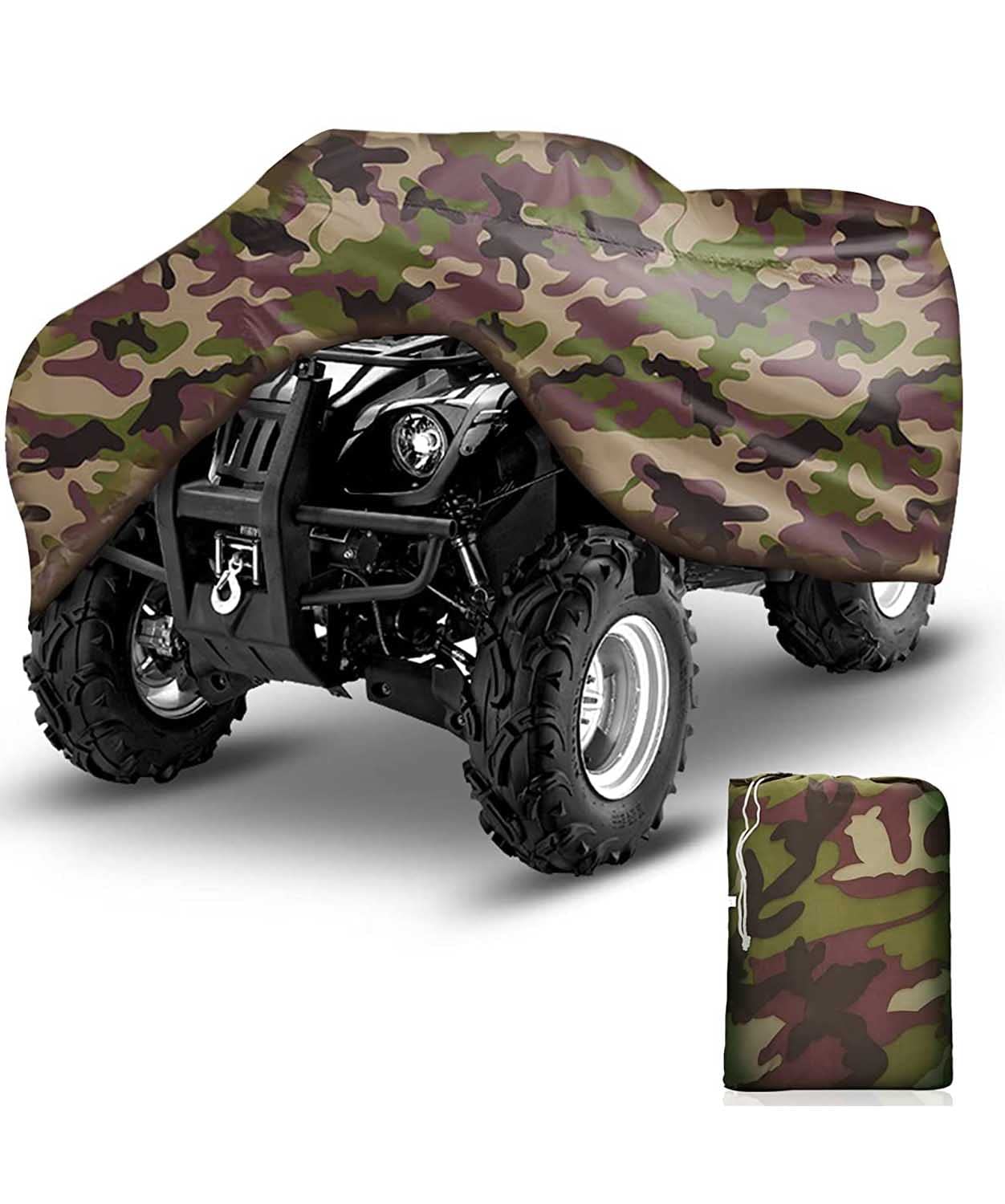 190t Outdoor-schutzhülle Für Atv, Motorrad, Quad, Wasserdicht, Uv-beständig, Tarnmuster, 256 × 110 × 120 Cm, Robuste Hülle Für Atv/quad/elektrofahrrad