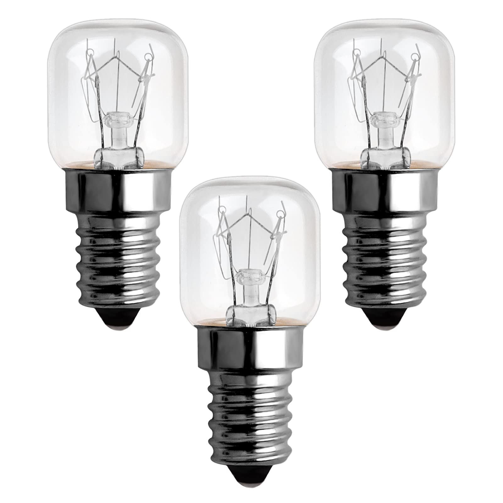 Dimmbare Ofenlampe E14, 15 W, 300 °c, 220–240 V Wechselstrom, E14-t22-glühbirne, 85 Lm, Warmweiß (2300 K), Kleiner E14-schraubsockel, Zwerglampe Für Mikrowelle, Backofen, Salzkristalllampe, 3er-pack
