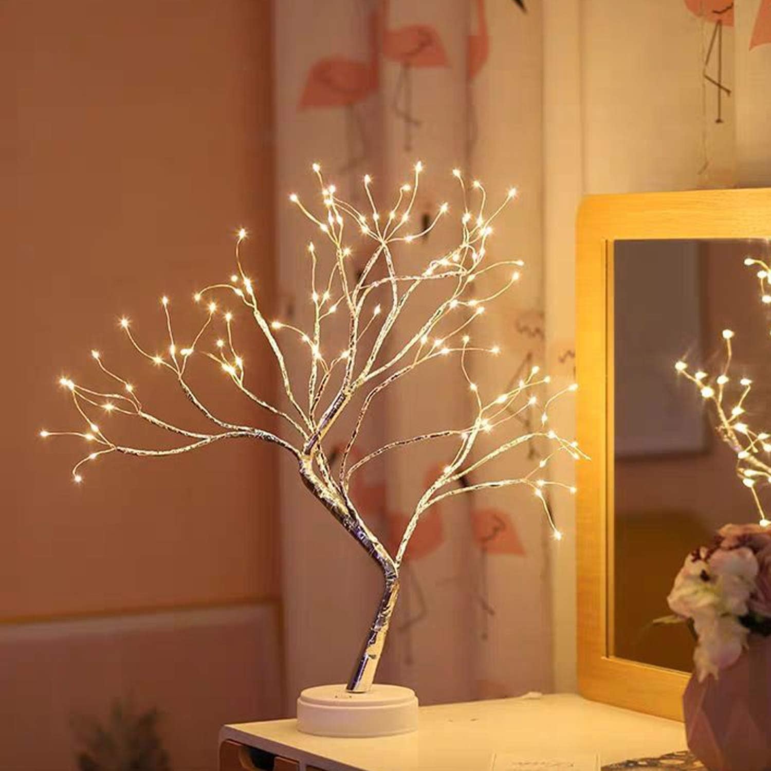 Tischleuchte In Bonsai-baumform Mit Perlen, Dekorative Weihnachtstischlampe, Ideal Für Heimdekoration, Partys, Weihnachten, Hochzeiten, Geburtstage Und Inneneinrichtungen.