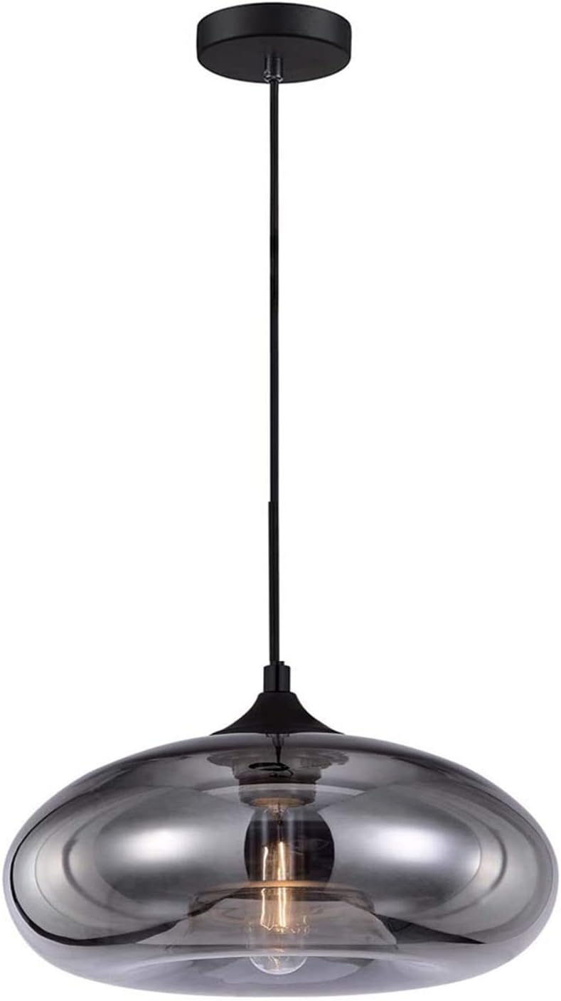 Ineasicer Vintage Industrial Runde Pendelleuchte Aus Farbigem Glas, Retro Loft Bar Hängelampe E27, Kronleuchter Für Küche, Esszimmer, Schlafzimmer (silber) [energieklasse A+]