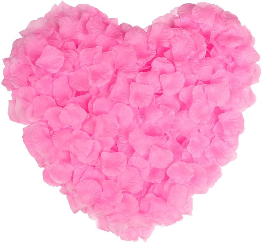 Künstliche Rosenblätter, 2000 Stück, Romantische Dekoration Für Hochzeiten Und Schlafzimmer Wunderschöne Rosenblätter Als Geburtstagsgeschenk Atemberaubende Geburtstagsdekoration (hellrosa)