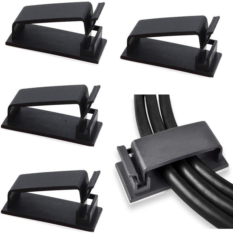 Kabelmanagement Mit 4 Klebeclips, Geeignet Für Ethernet-kabelorganisatoren Und Fernseher/pcs.