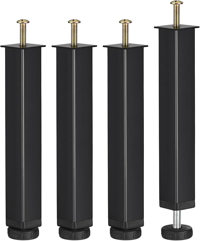 Ein Set Aus 4 Metallbettbeinen, Geeignet Für Lattenroste, Höhenverstellbar (20 Cm).