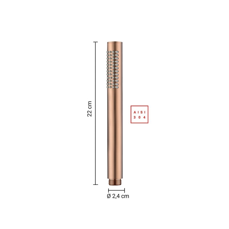 Duschset Rund 25 Cm High Pro Plus In Roségold