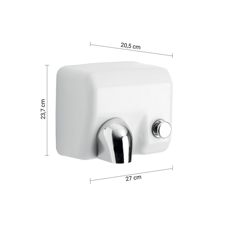 Antivandal Elektrischer Handtrockner New Burian Weiß 23,7 X 27 X 20,5 Cm