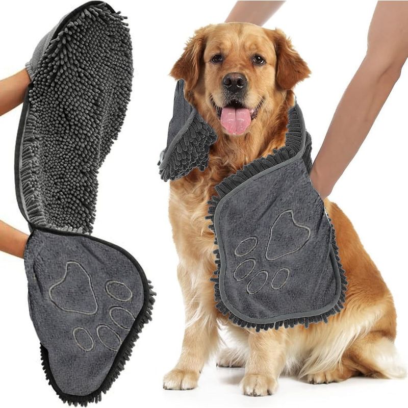 Mikrofaser-hundehandtücher Zum Abtrocknen Von Hunden, Chenille-haustierhandtuch, Mikrofaser-haustierhandtuch, Schnelltrocknend