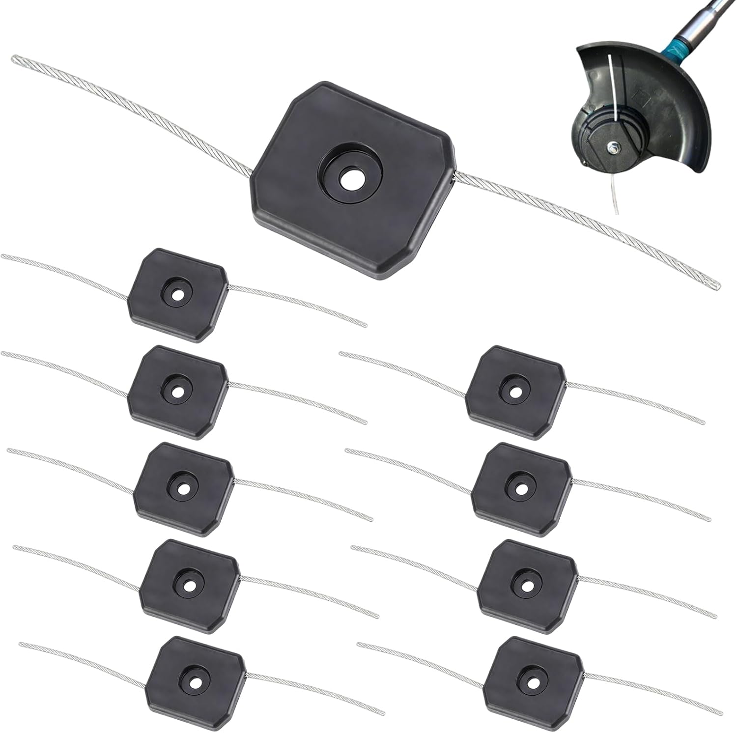 Packung Mit 10 150-mm-freischneiderköpfen, Tragbare Freischneiderklingen, Ersatzteile Für Akkubetriebene Garten-freischneider, Akku-zubehör