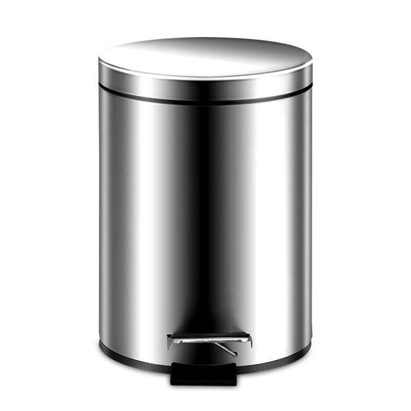 Runder Treteimer, Edelstahl, 3 L, Silber